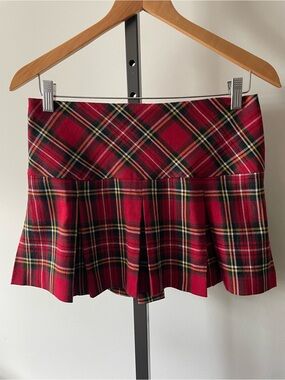90s Y2K Le Chateau Plaid Tartan Micro Mini Skirt Preppy Grunge Indie Sleeze